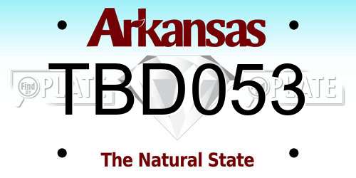 TBD053 Arkansas License Plate