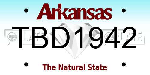 TBD1942 Arkansas License Plate