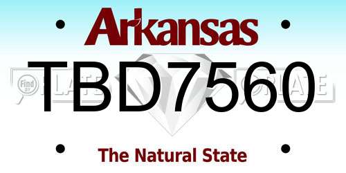 TBD7560 Arkansas License Plate