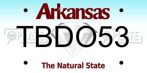 TBDO53 Arkansas License Plate