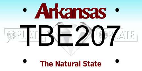 TBE207 Arkansas License Plate