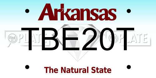 TBE20T Arkansas License Plate