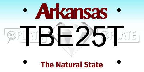 TBE25T Arkansas License Plate