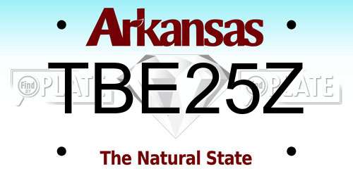 TBE25Z Arkansas License Plate