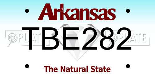 TBE282 Arkansas License Plate