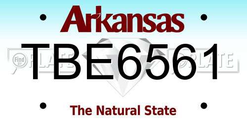TBE6561 Arkansas License Plate