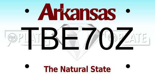 TBE70Z Arkansas License Plate