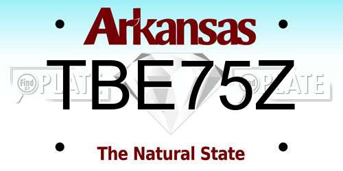 TBE75Z Arkansas License Plate