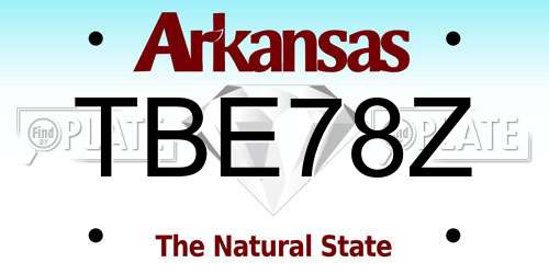 TBE78Z Arkansas License Plate