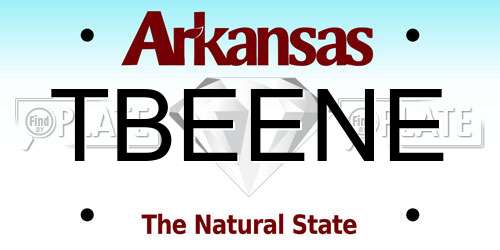TBEENE Arkansas License Plate