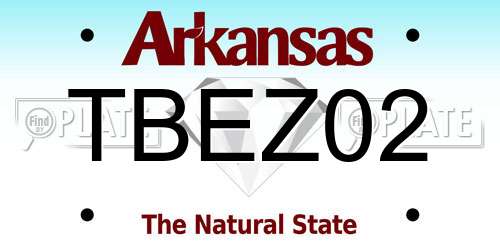 TBEZ02 Arkansas License Plate