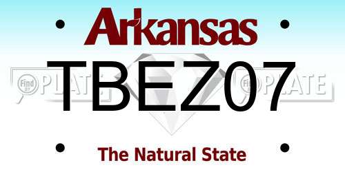 TBEZ07 Arkansas License Plate