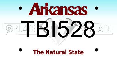 TBI528 Arkansas License Plate