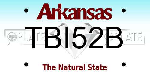 TBI52B Arkansas License Plate