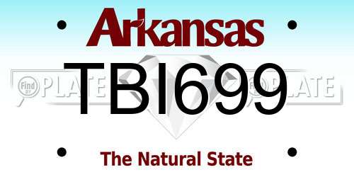 TBI699 Arkansas License Plate
