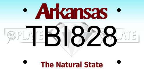 TBI828 Arkansas License Plate