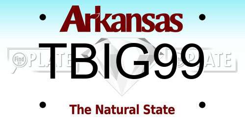 TBIG99 Arkansas License Plate