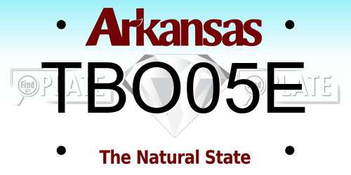 TBO05E Arkansas License Plate