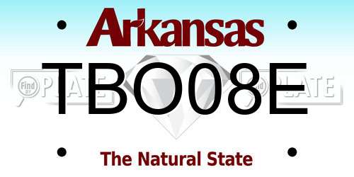 TBO08E Arkansas License Plate