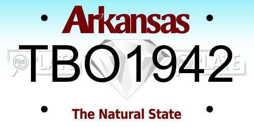TBO1942 Arkansas License Plate