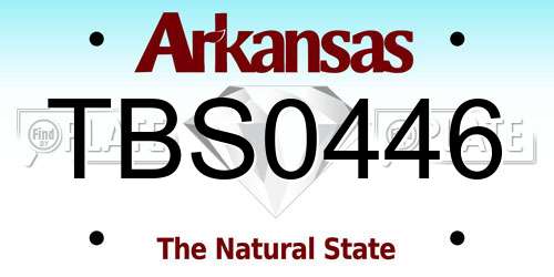TBS0446 Arkansas License Plate