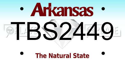TBS2449 Arkansas License Plate