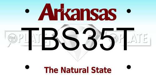 TBS35T Arkansas License Plate
