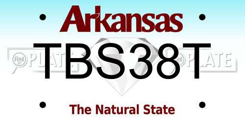 TBS38T Arkansas License Plate