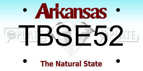 TBSE52 Arkansas License Plate