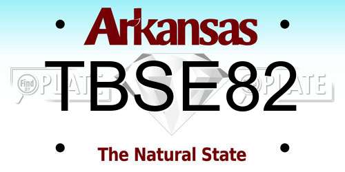 TBSE82 Arkansas License Plate