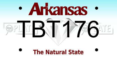 TBT176 Arkansas License Plate