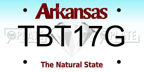 TBT17G Arkansas License Plate