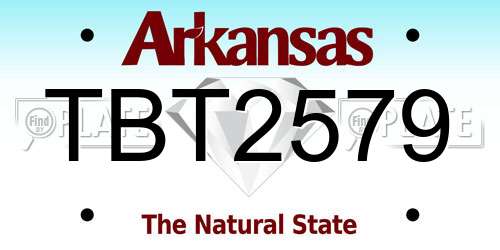 TBT2579 Arkansas License Plate