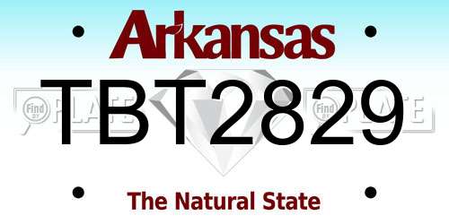 TBT2829 Arkansas License Plate