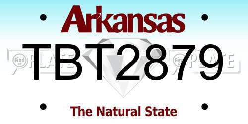 TBT2879 Arkansas License Plate
