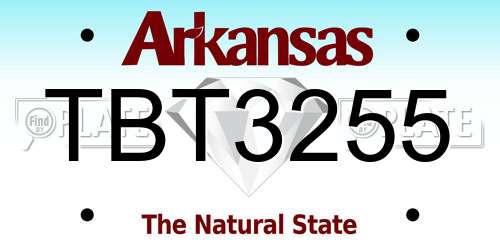 TBT3255 Arkansas License Plate
