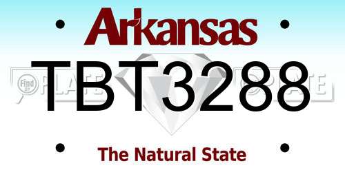 TBT3288 Arkansas License Plate