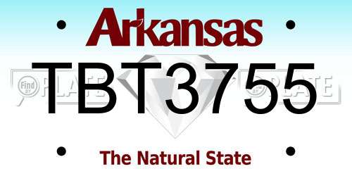 TBT3755 Arkansas License Plate