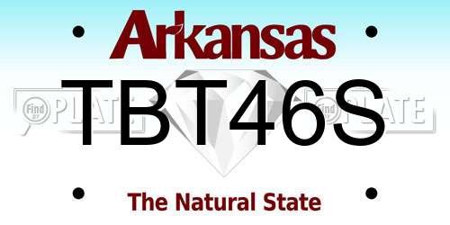 TBT46S Arkansas License Plate