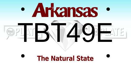 TBT49E Arkansas License Plate