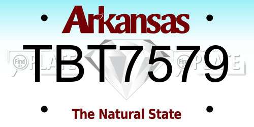 TBT7579 Arkansas License Plate