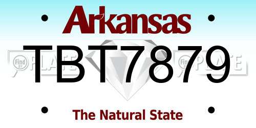 TBT7879 Arkansas License Plate
