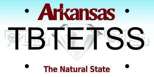 TBTETSS Arkansas License Plate