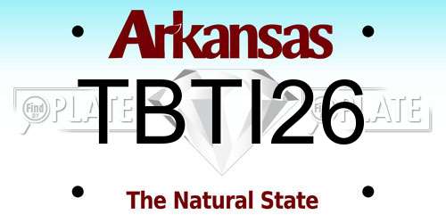 TBTI26 Arkansas License Plate