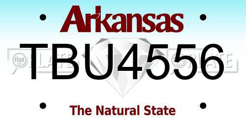 TBU4556 Arkansas License Plate