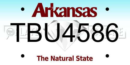 TBU4586 Arkansas License Plate