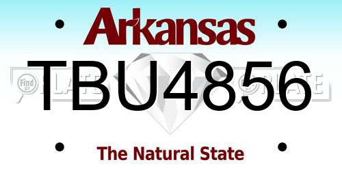 TBU4856 Arkansas License Plate