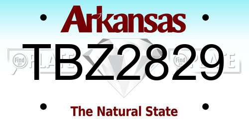 TBZ2829 Arkansas License Plate