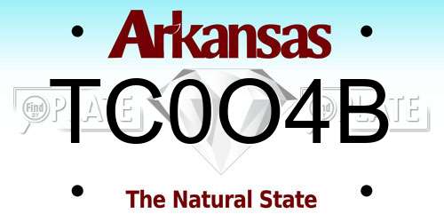 TC0O4B Arkansas License Plate