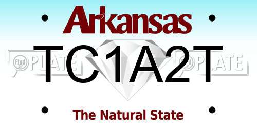 TC1A2T Arkansas License Plate